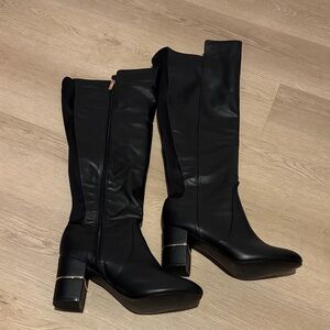 Elegant Black Women's Wide Calf Boots